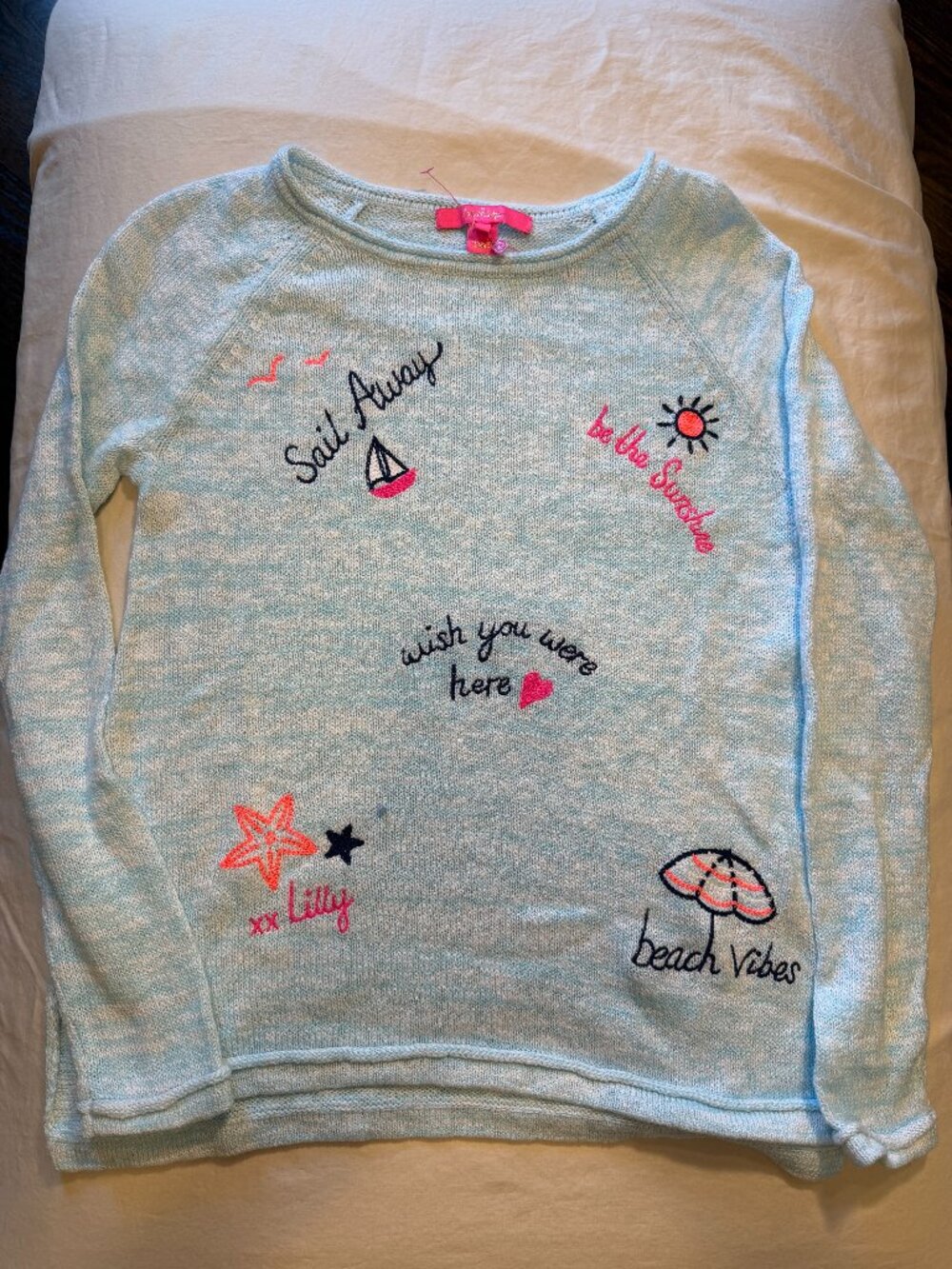 Lilly Pulitzer Danette Sweater Sailabration Embroidery NWOT Size S